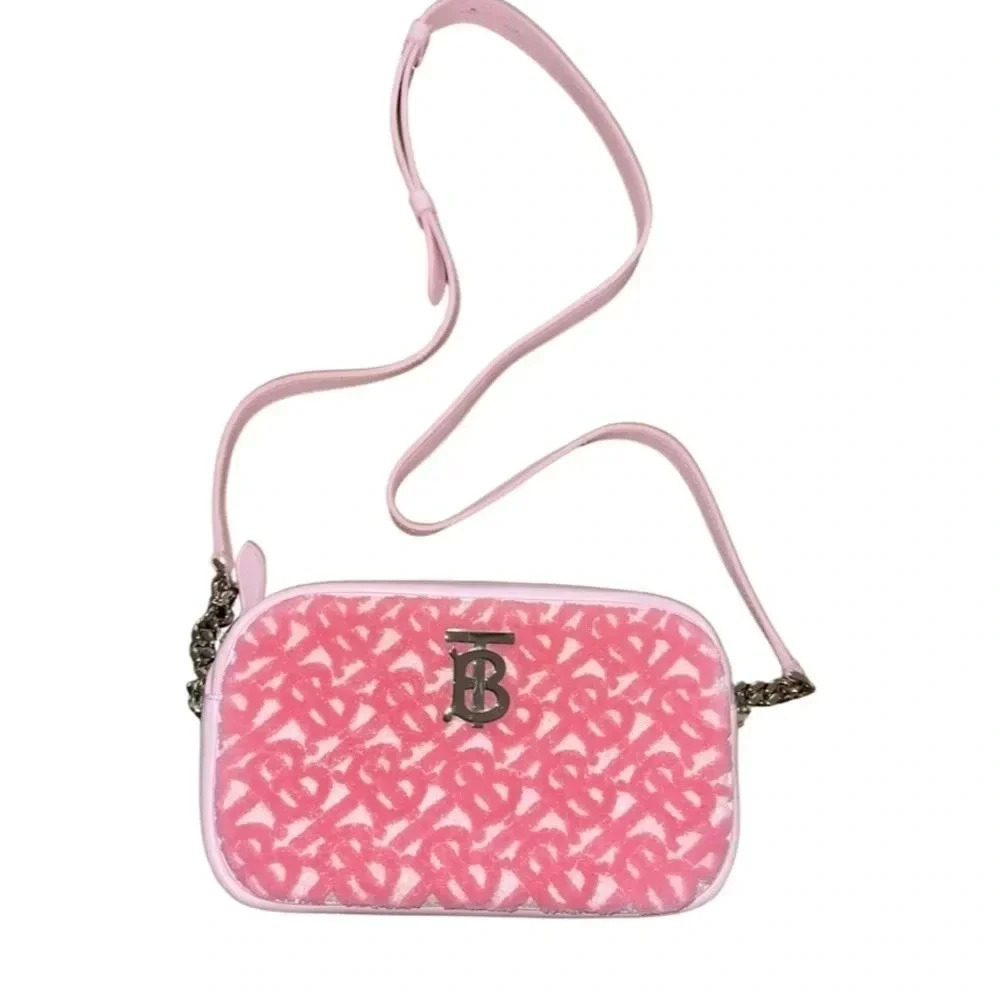 Burberry Mini Lola TB Monogram Toweling Camera Crossbody Bag - Picture 12 of 16